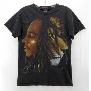 Bob Marley Top Small Zion Rootswear 2007 Reggae Rasta Graphic T Tee